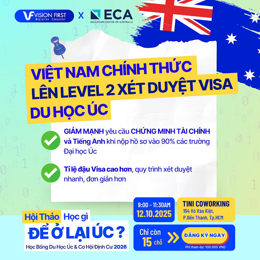 Việt Nam thăng hạng Level 2 Visa Du học Úc